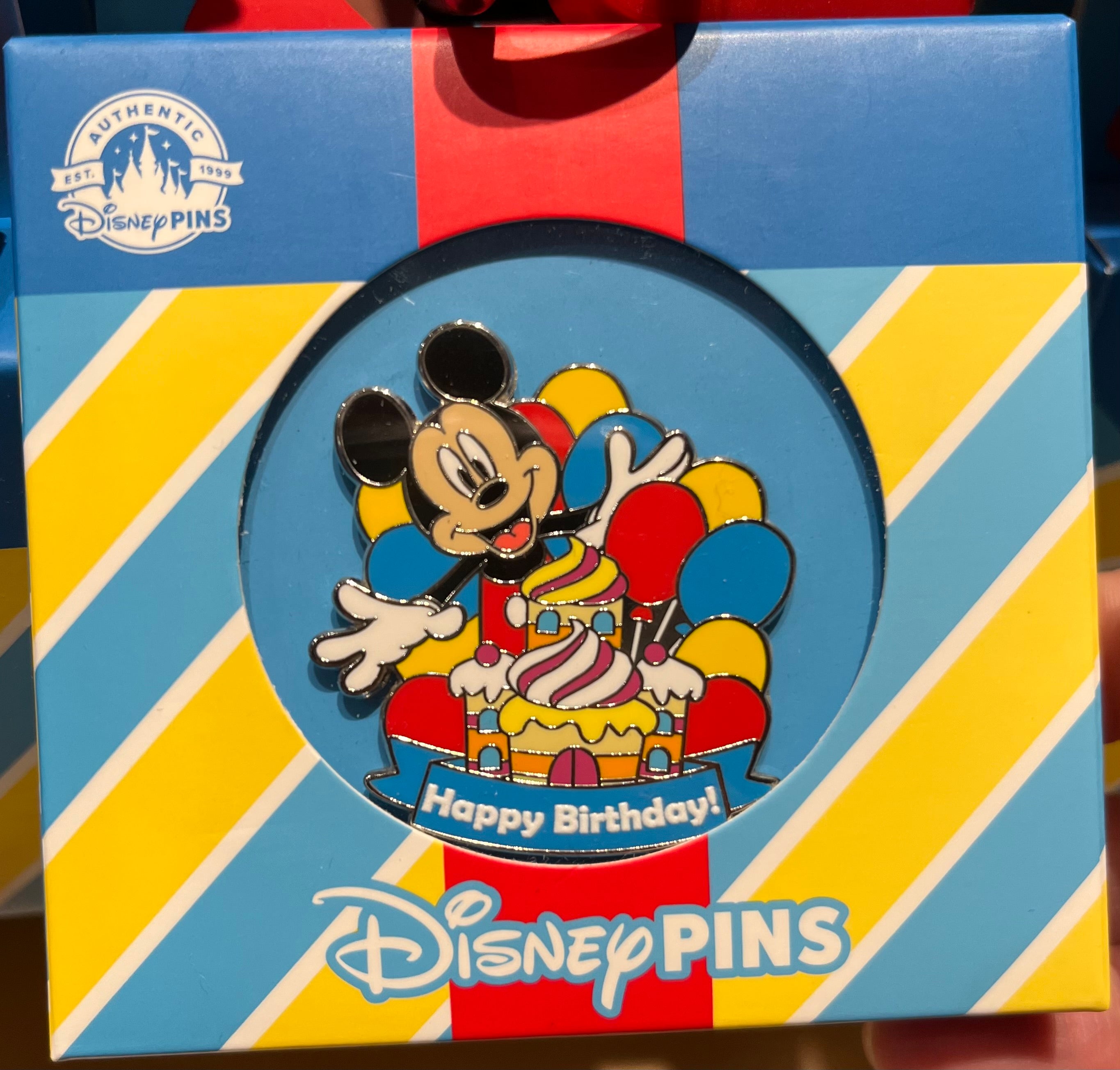 Happy Birthday Mickey Mouse Pin