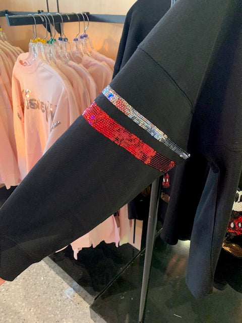 Black Sequined Spirit Jersey