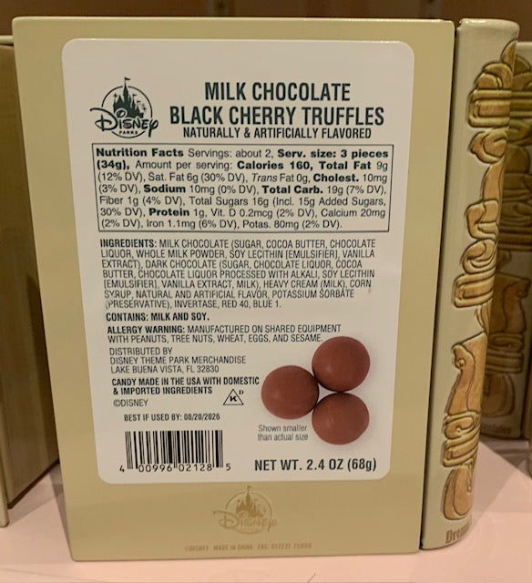 Snow White Milk Chocolate Black Cherry Truffles