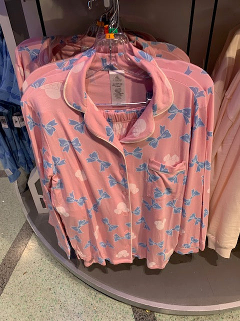 Blue Bow Minnie Shorts Pajamas