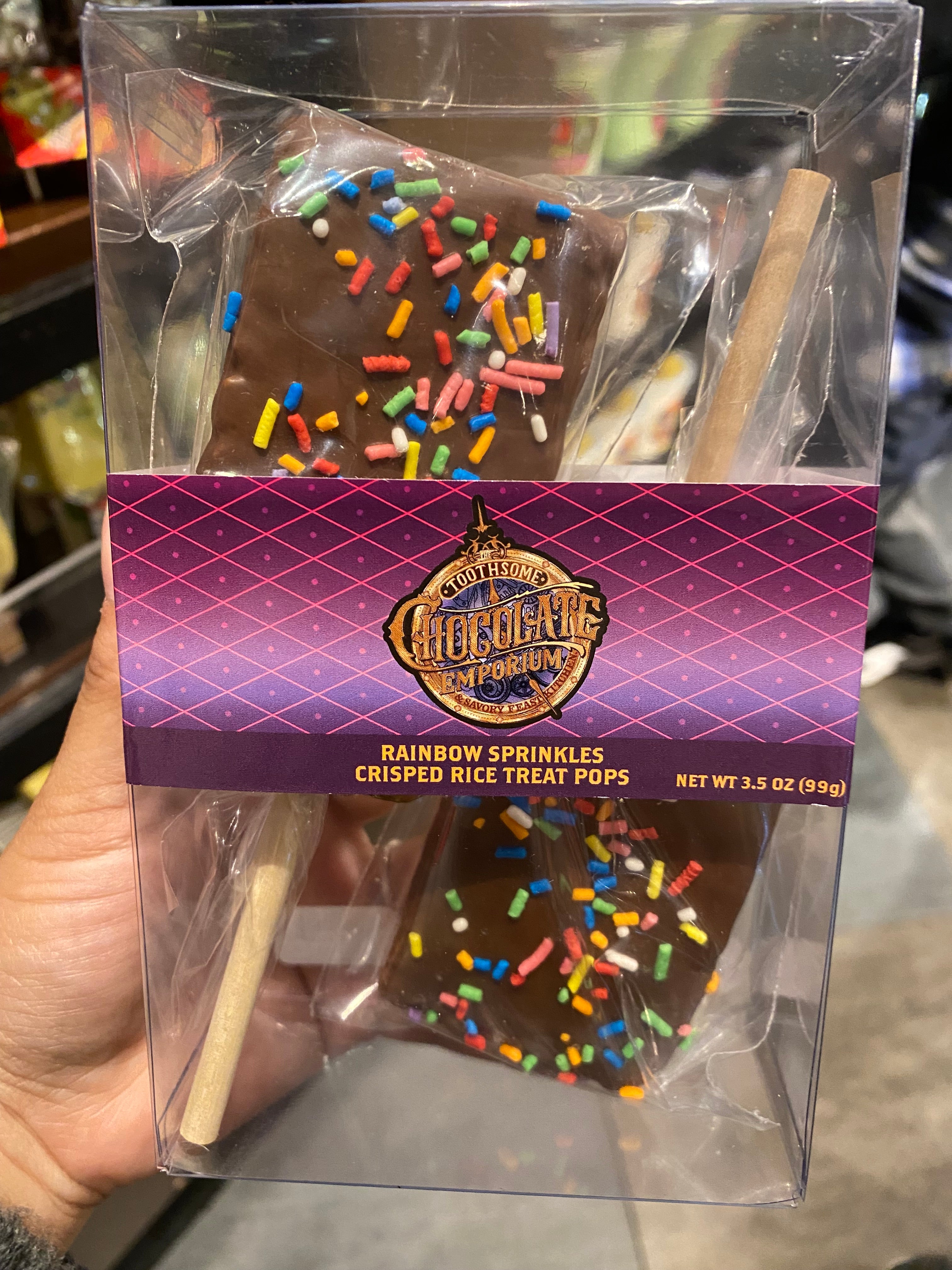 Rainbow Sprinkles Crisped Rice Treat Pops