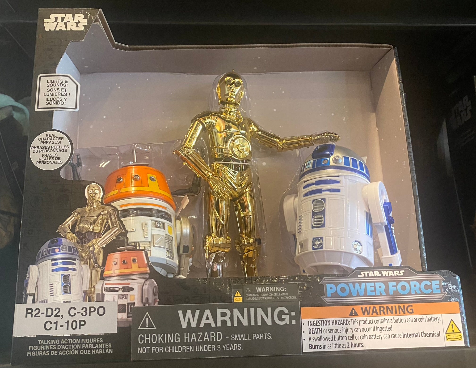 R2-D2, C-3PO, C1-10P Talking Action Figures