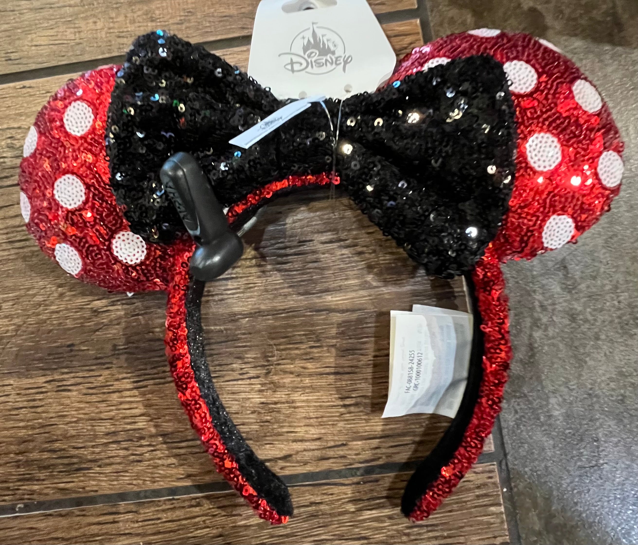 Sequined Red Polka Dots  Ears