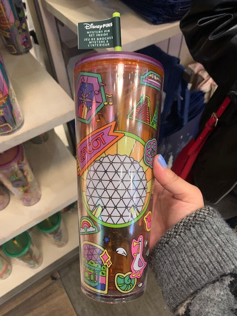 Starbucks Epcot Tumbler w/ Mystery Pin Set