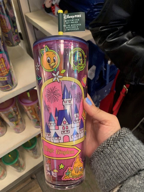 Starbucks Magic Kingdom Tumbler w/ Mystery Pin Set
